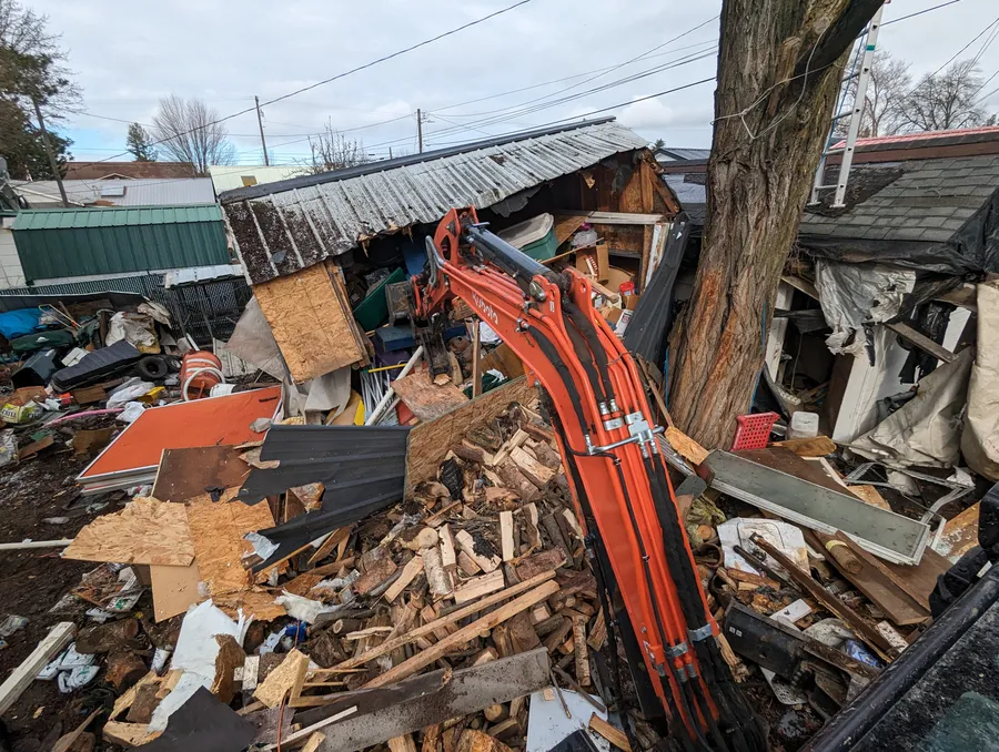 Demolishing a back shed