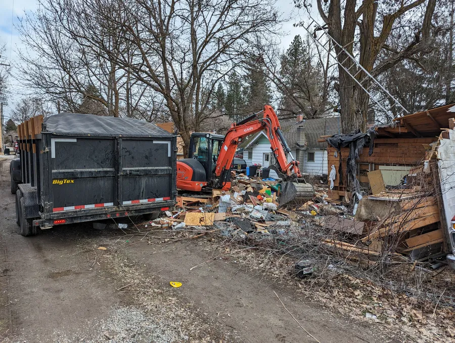 Shed torn down and cleared