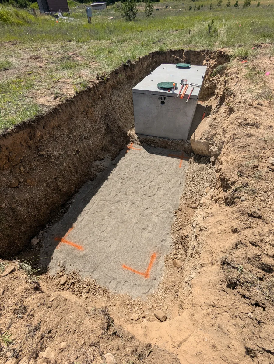 Aligning the second septic tank