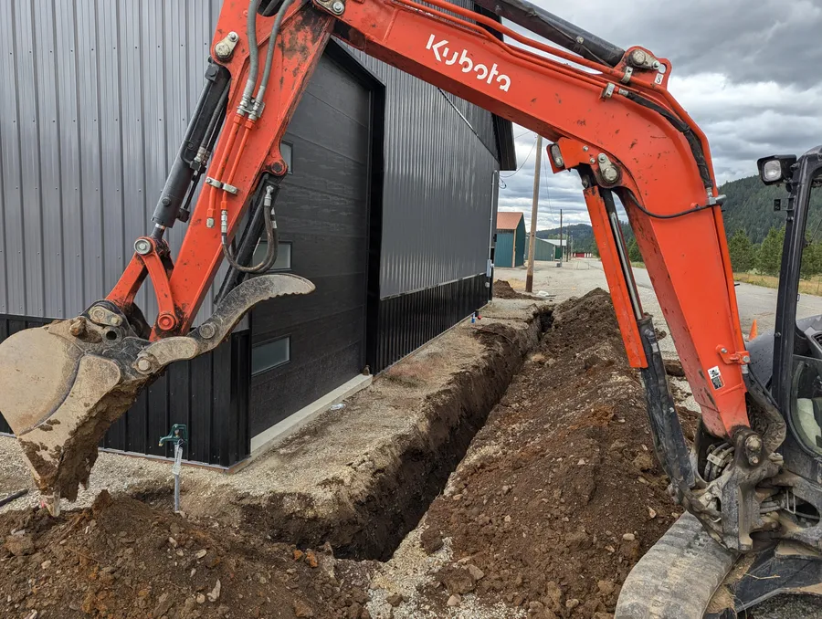 Water lines installed for a spigot